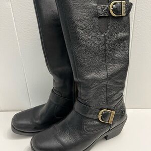 BOGS Gretchen Tall black leather riding style boots, WATERPROOF, size 6